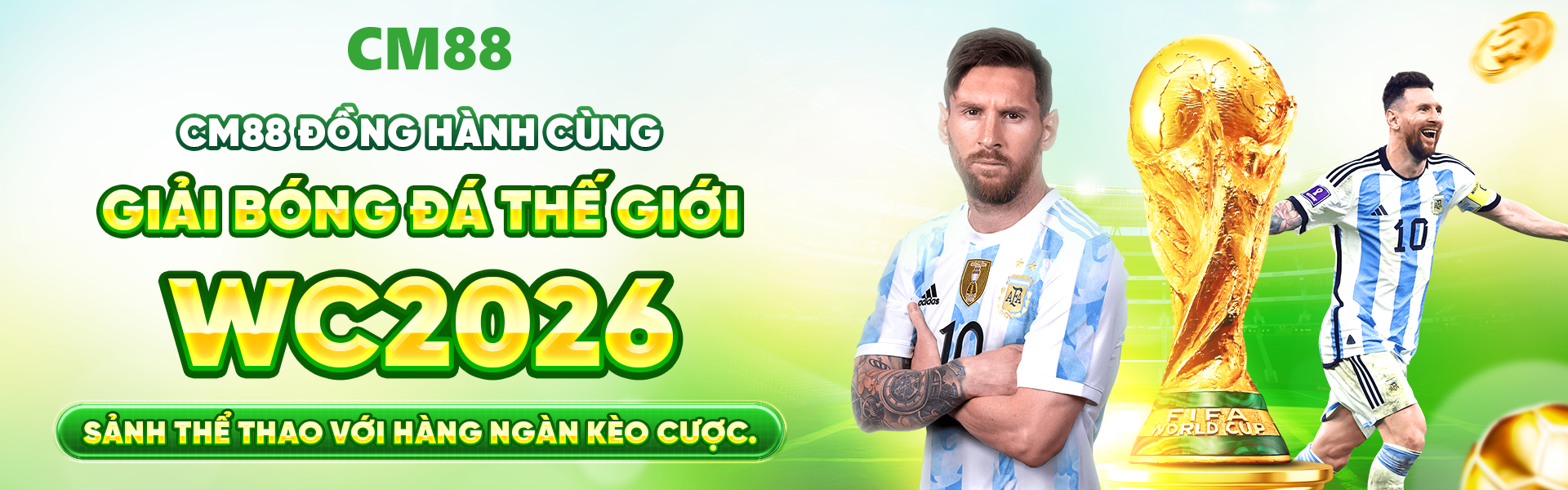 CM88 hòa cùng World Cup 2026 với hàng ngàn kèo cược thể thao hấp dẫn mỗi ngày.